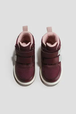 Sneakers montantes imperméables - Rouge prune foncé — photo 1