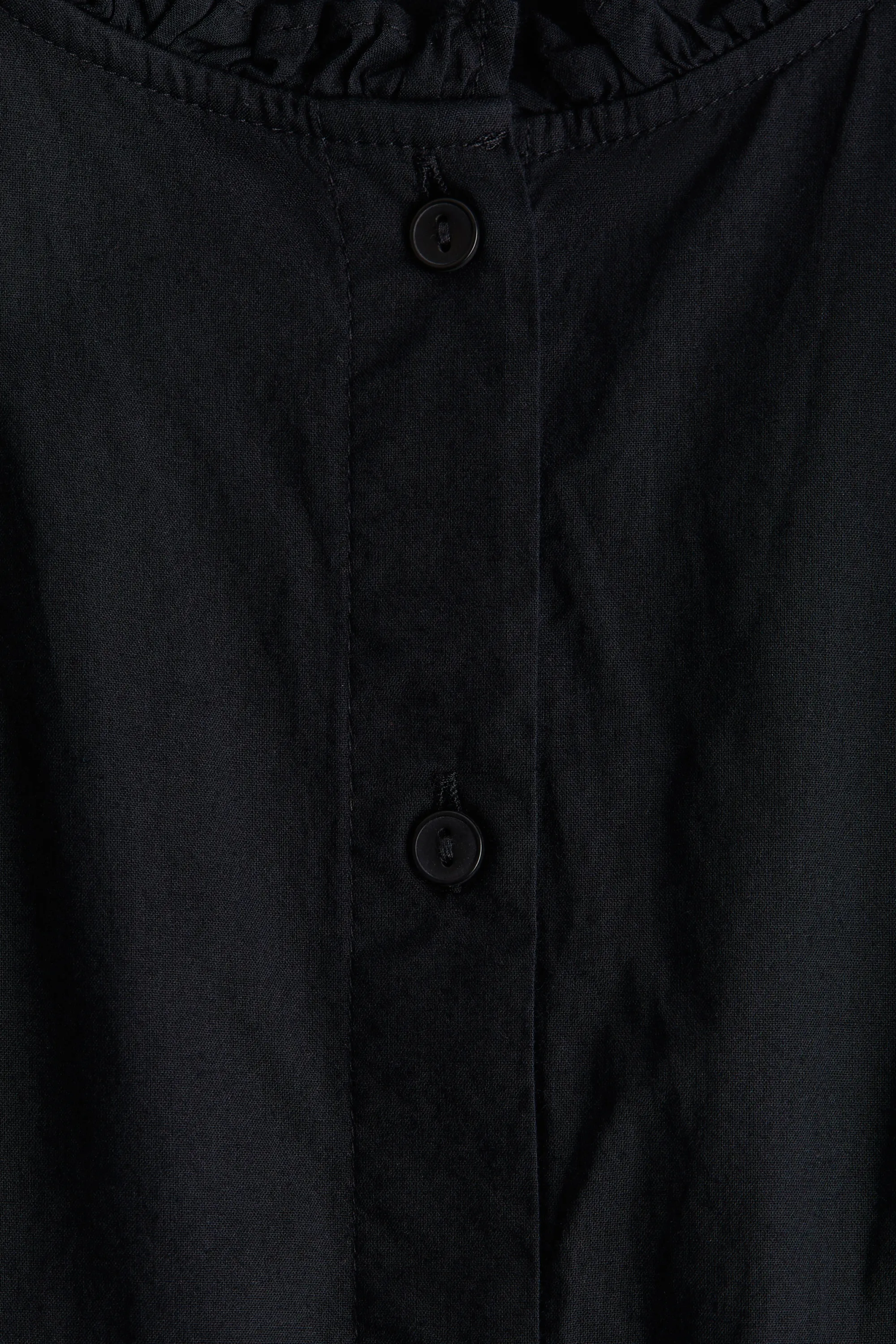 Blouse en coton avec dentelle - Noir