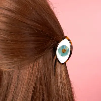 Mini pince à cheveux Oeil bleu Coucou Suzette — photo 1