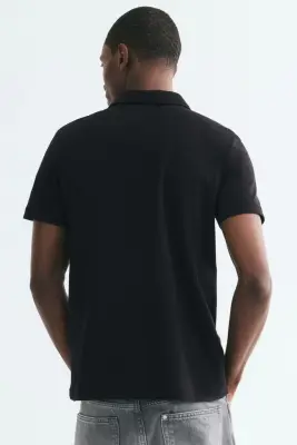 Polo COOLMAX® Slim Fit - Noir — photo 2