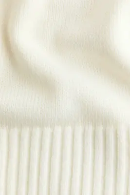 Top épaules nues en maille - Crème — photo 4