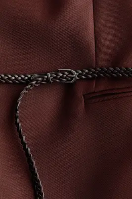 Gilet sans manches avec ceinture - Marron foncé — photo 4