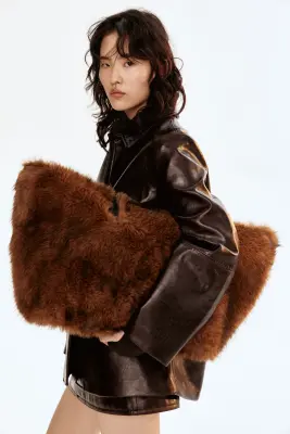 Tote bag oversize - Marron — photo 1