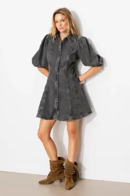 Robe courte en lyocell Femme — photo 4
