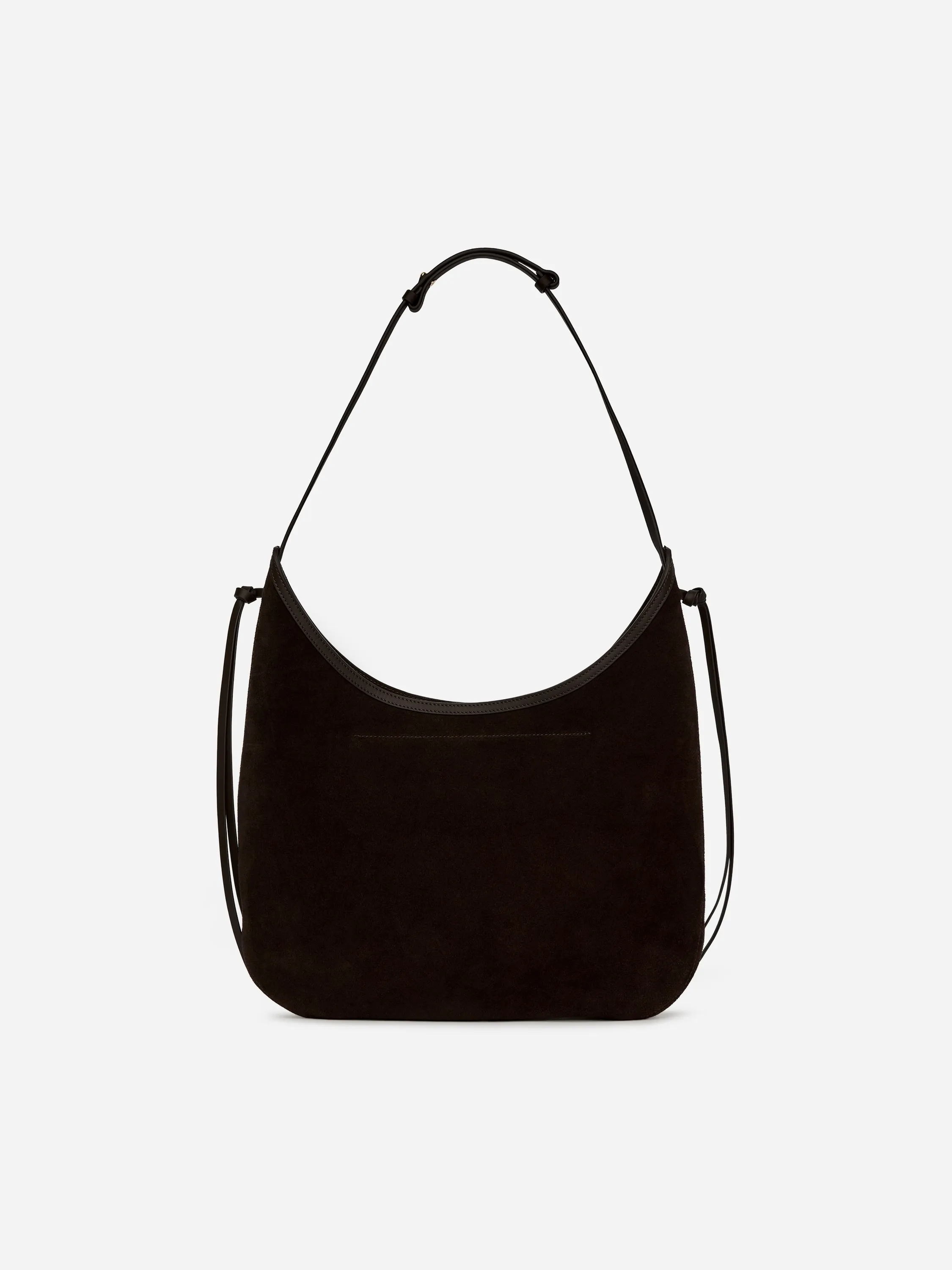 Sac à bandoulière en cuir suédé - Marron foncé