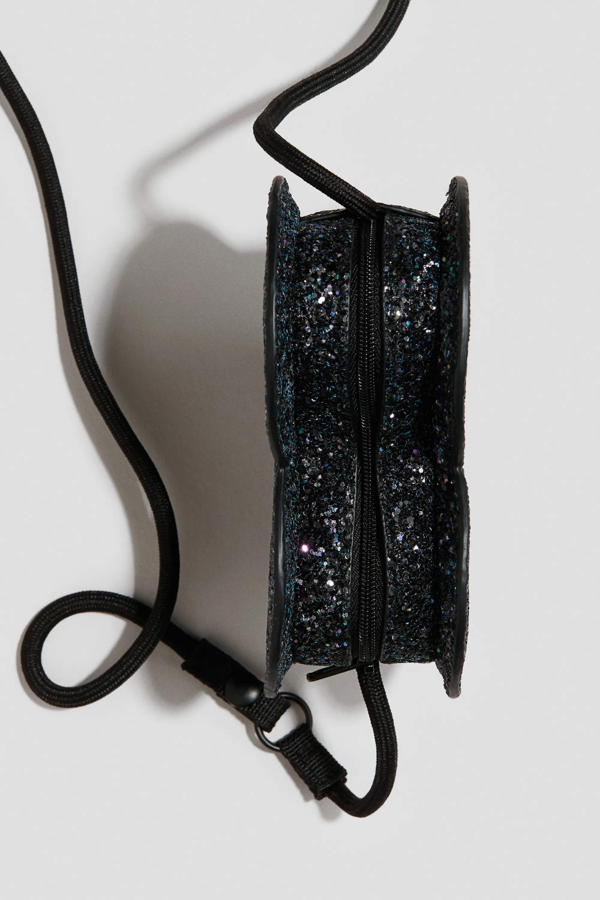 Sac crossbody en forme de cœur - Noir