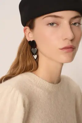 Boucles D'Oreilles Maureen Noir — photo 3