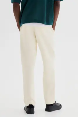 Pantalon jogger Regular Fit - Crème — photo 3