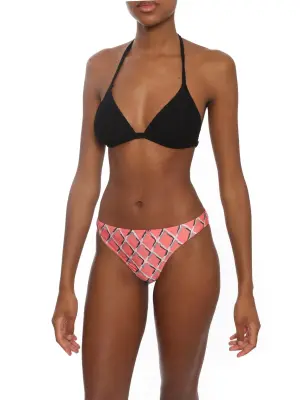 Culotte de maillot de bain motif losanges rose blanc gris Prix boutique 550€ Taille XS/S — photo 3
