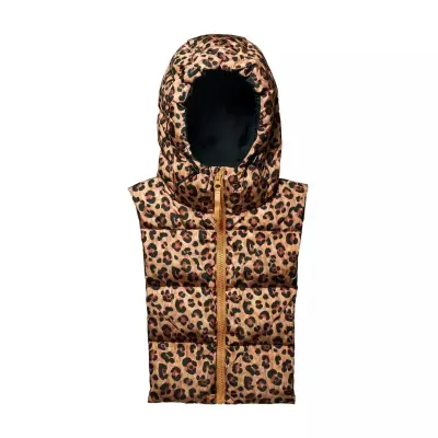 Capuche doudoune amovible léopard et noire – Fudoon
