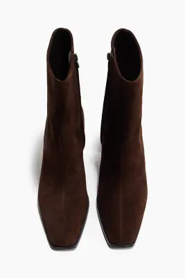 Bottines en cuir - Marron foncé — photo 2