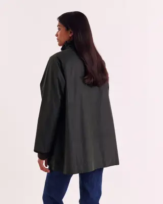 Veste Anaïs kaki et léopard fauve Barbour x Balzac Paris — photo 9