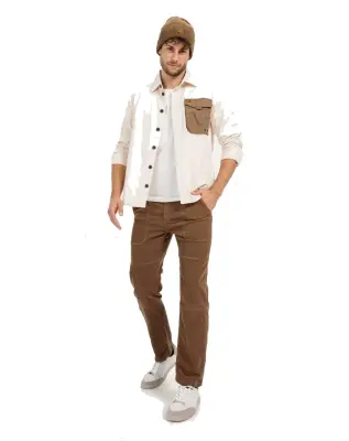 CAMEL ACTIVE PANTALON VELOURS Marron — photo 3