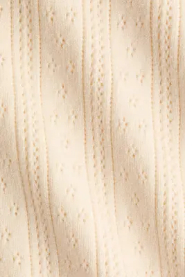 Pantalon en pointelle de viscose mélangée - Beige clair — photo 5