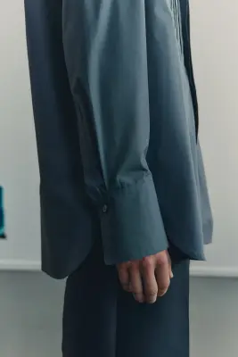 Chemise de smoking Loose Fit - Gris foncé — photo 3