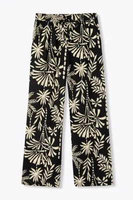 Pantalon large imprimé Femme
