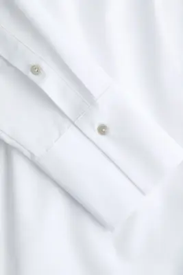 Chemise en popeline de coton - Blanc — photo 4