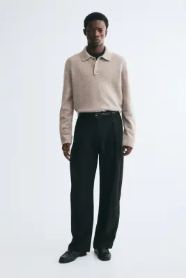 Polo Regular Fit en maille - Beige — photo 2