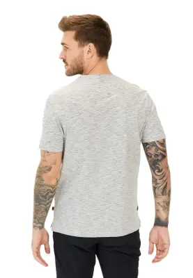 CAMEL ACTIVE TEE SHIRT HENLEY RAYE Ecru/Marine — photo 3