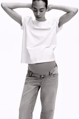MAMA Jean large - Bleu denim clair — photo 1