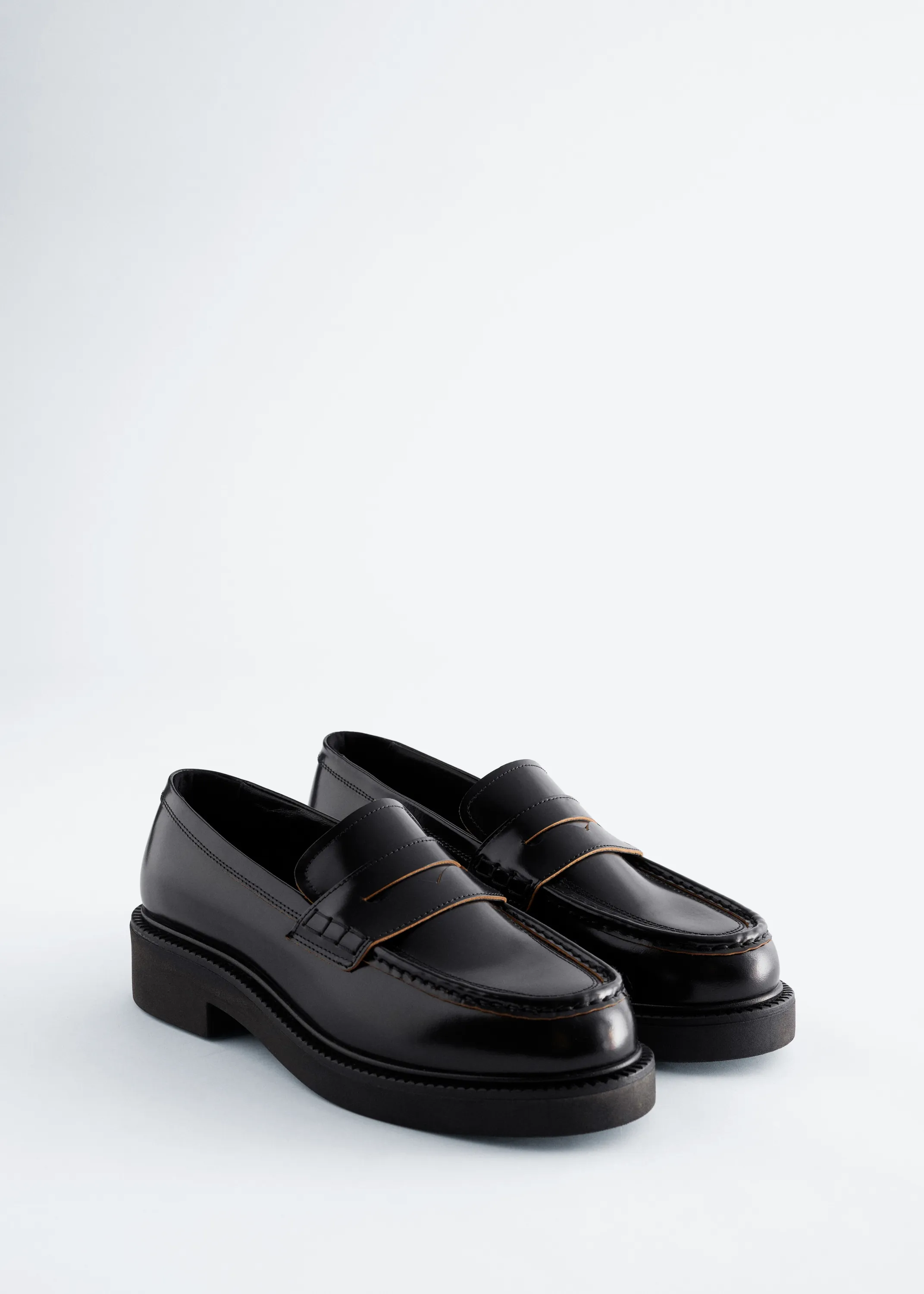 Mocassins en cuir épais - Noir