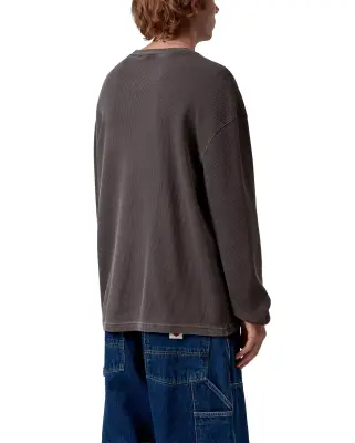 L/S Vista Waffle T-Shirt Black Garment Dyed — photo 5