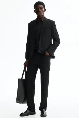 Chemise stretch Slim Fit - Noir — photo 2