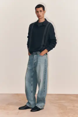 POLO RAYÉ EN LAINE MÉRINOS - MARINE / GRIS / RAYURES — photo 5