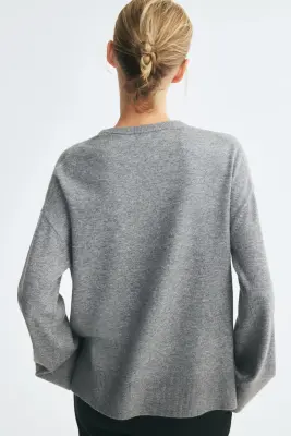 Pull oversize - Gris chiné — photo 4