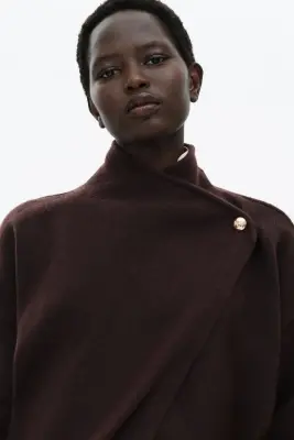 Gilet croisé - Marron foncé — photo 3