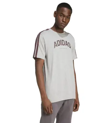 ADIDAS TEE SHIRT GRANDE LONGUEUR Gris — photo 4