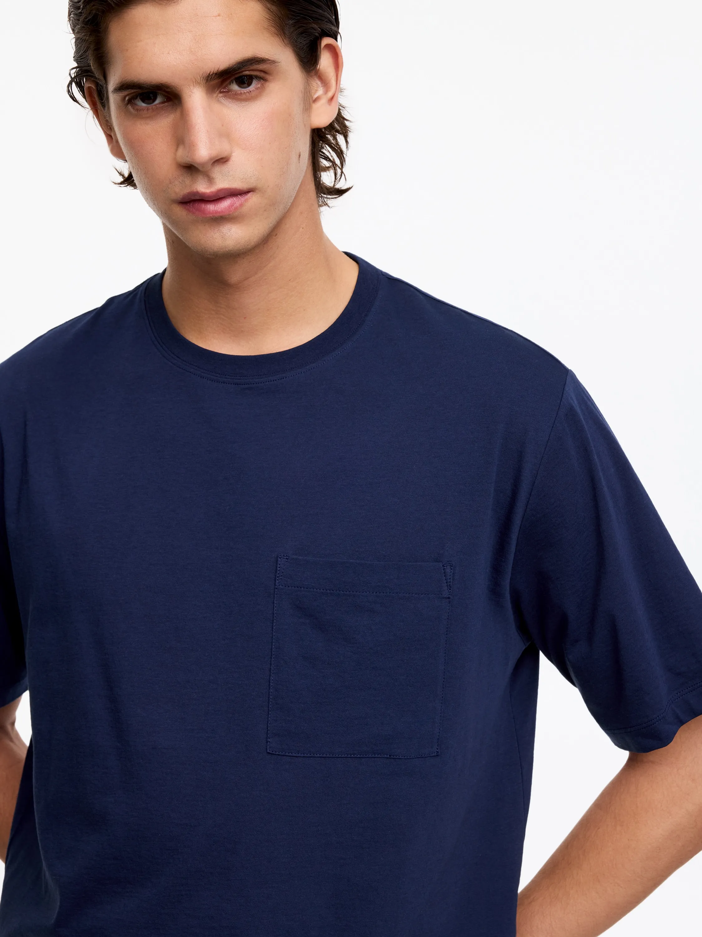 T-shirt léger et décontracté - Bleu foncé