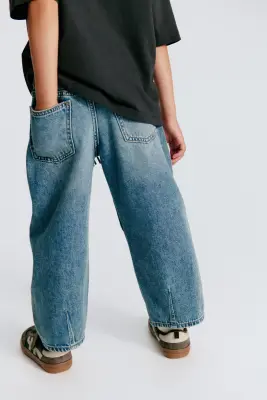 Loose Fit Barrel Jeans - Bleu denim — photo 3