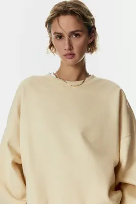 Sweat oversize - Jaune clair — photo 1