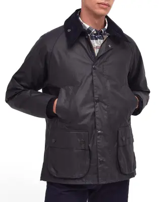 Short Bedale Wax Jacket Navy — photo 2