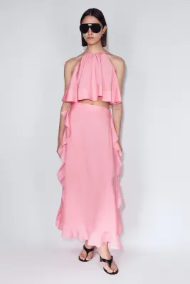 Jupe volantée - Rose — photo 1