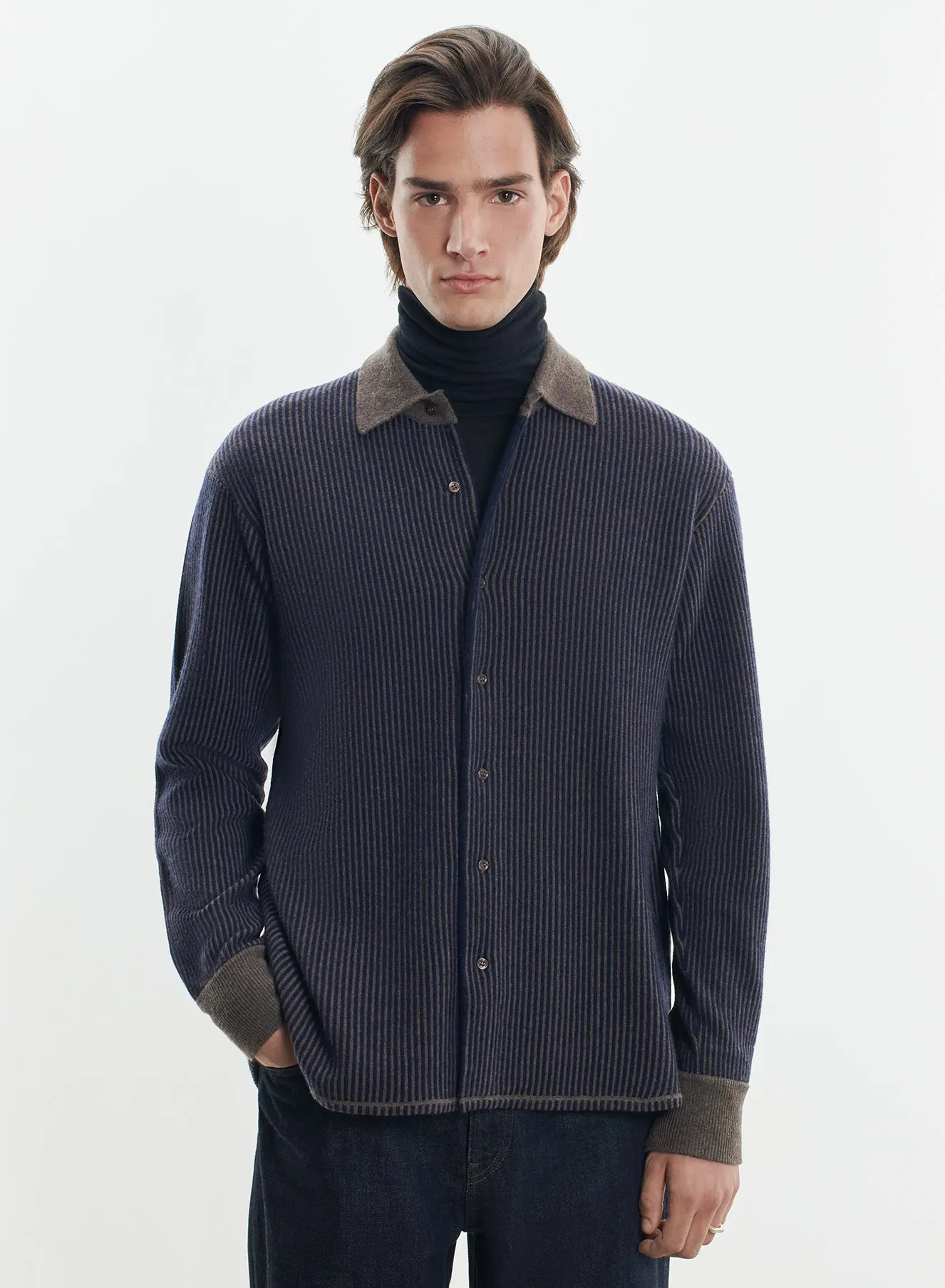 Chemise en laine et cachemire