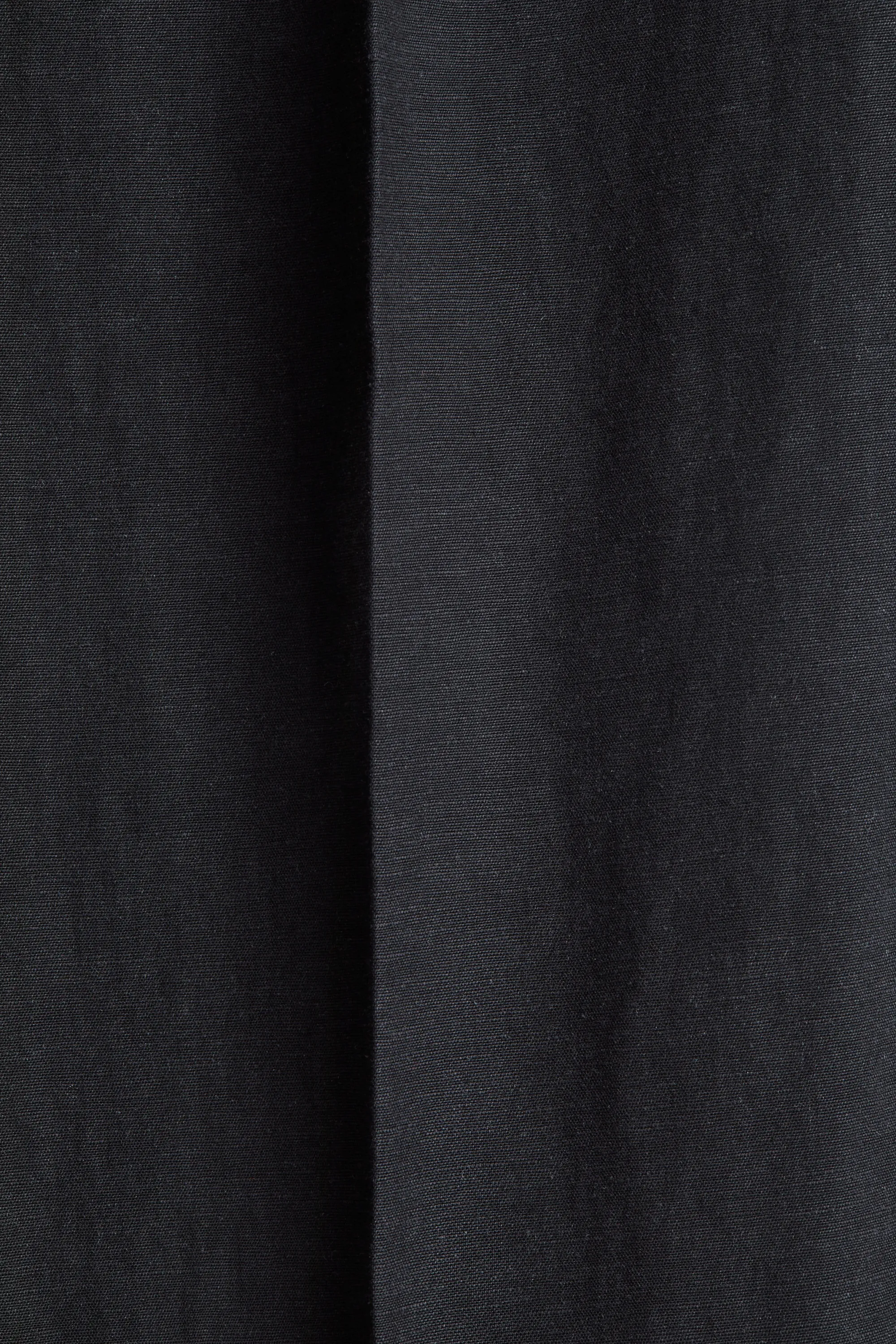Pantalon en lin mélangé avec ceinture - Noir