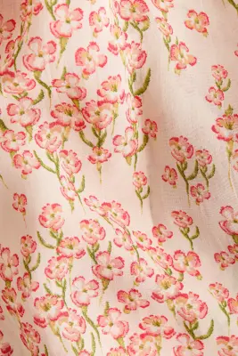 Blouse en viscose à manches ballon - Orange ancien clair/fleuri — photo 5