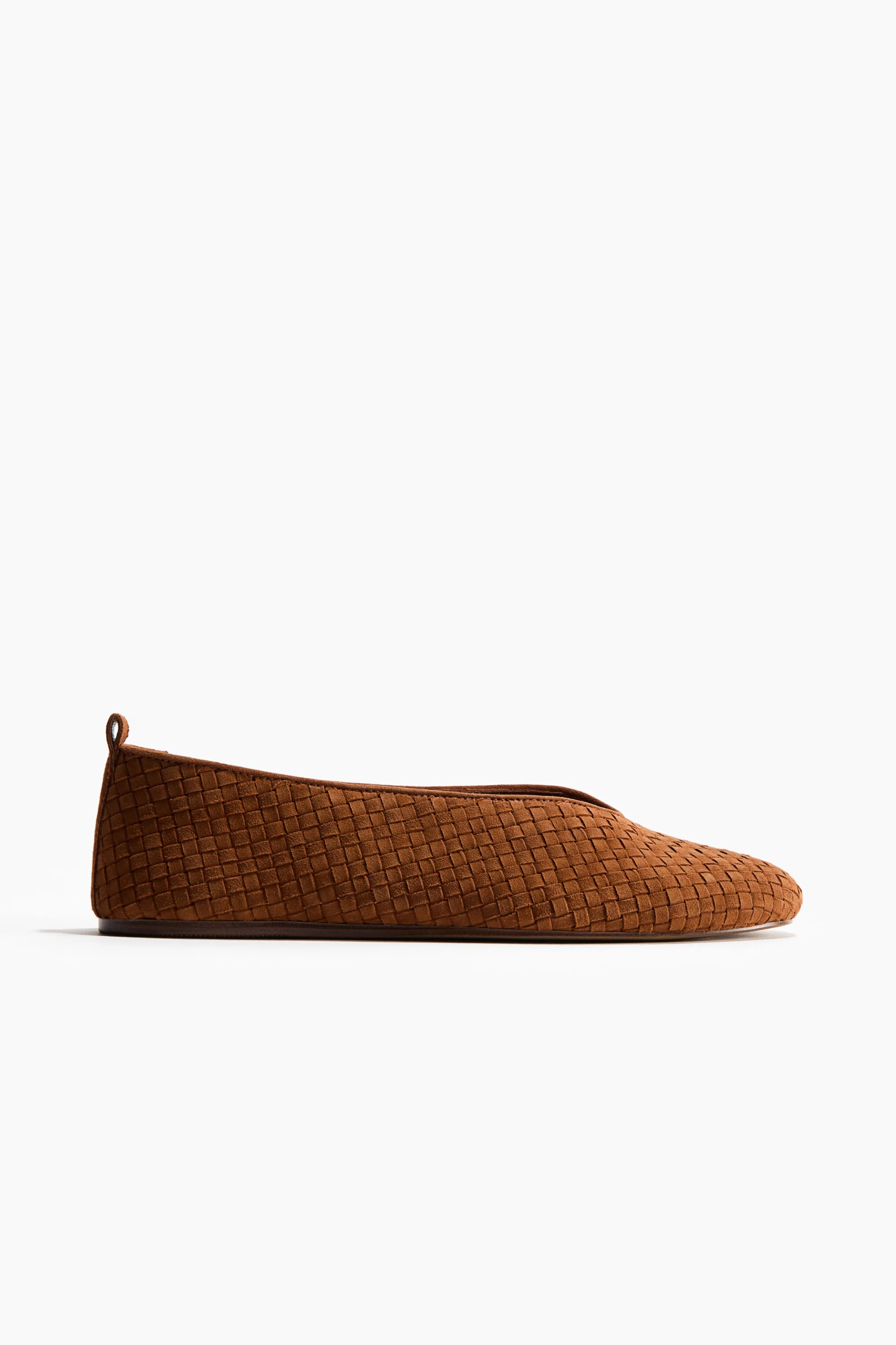 Ballerines en cuir tressé - Marron