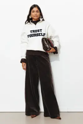 CESAR pantalon large velours — photo 5