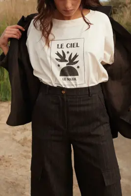 Tee-shirt Janou Creme — photo 1