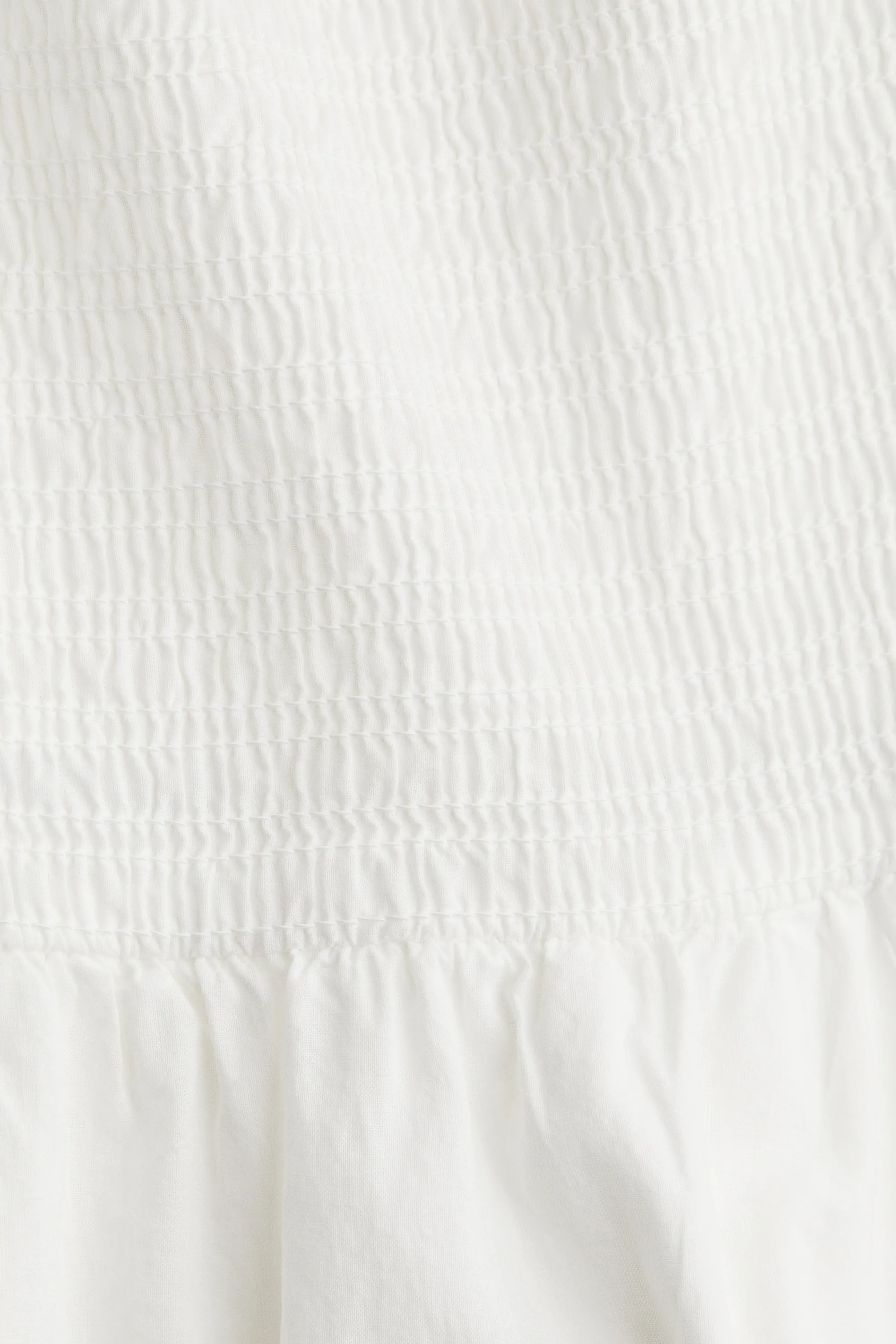 Robe en coton avec manches bouffantes - Blanc