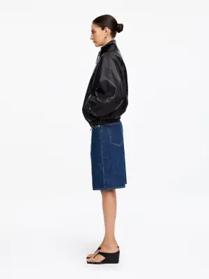 Short long en jean - Bleu foncé — photo 3
