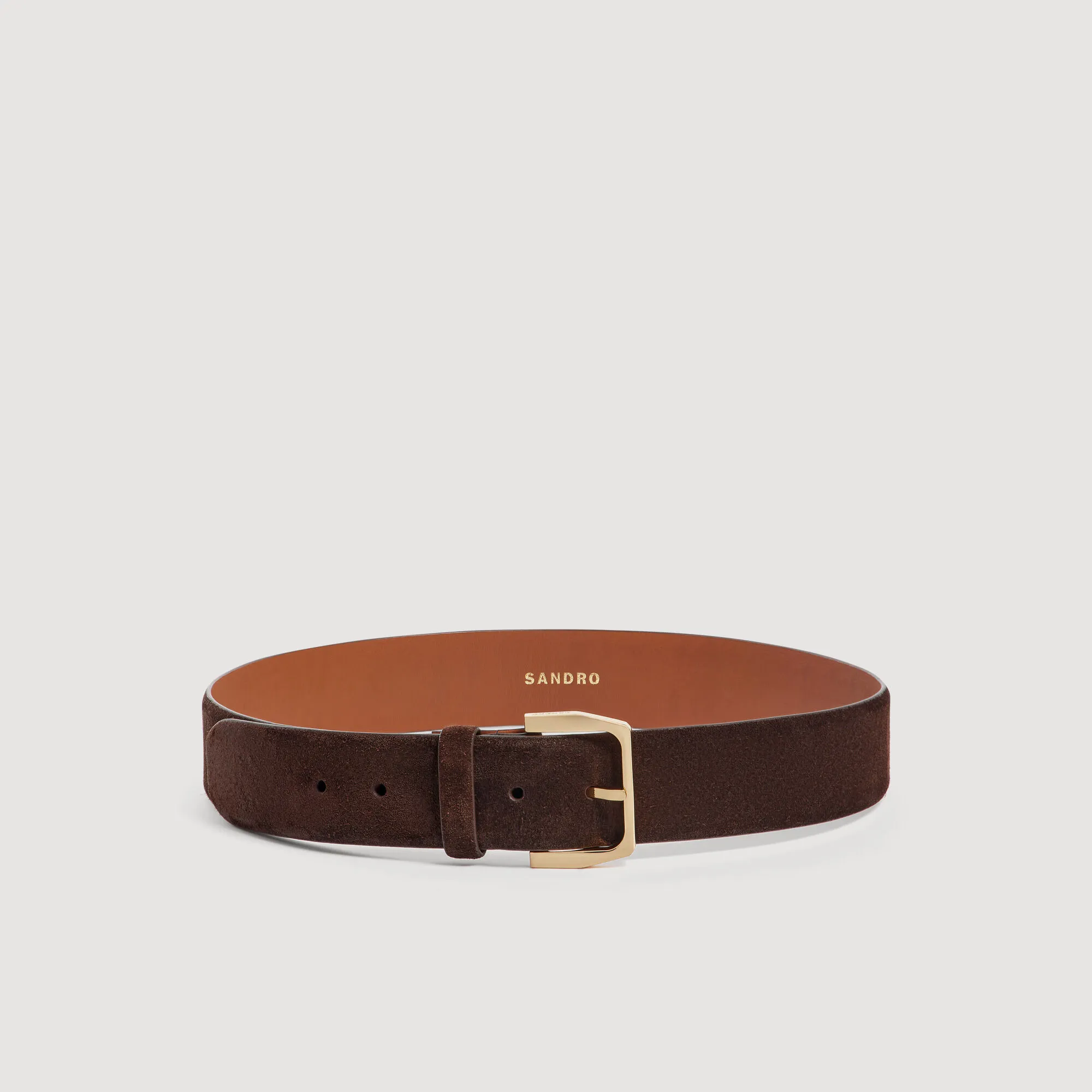 Ceinture cuir à boucle métallique