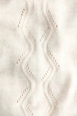 Pantalon en maille pointelle - Beige clair — photo 4