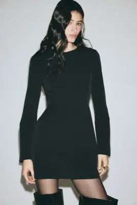 Robe à dos ouvert - Noir — photo 2