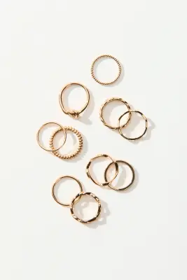 Lot de 10 bagues - Doré — photo 1