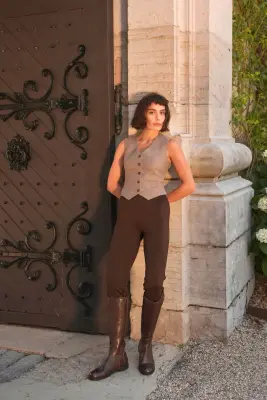 Leo Sleeveless Vest - Grey beige melange — photo 5