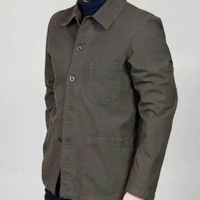 Veste de travail authentique coton bio 1G/5C - Truffe — photo 2